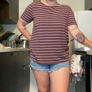 Pink clover daisee button back detail knit top